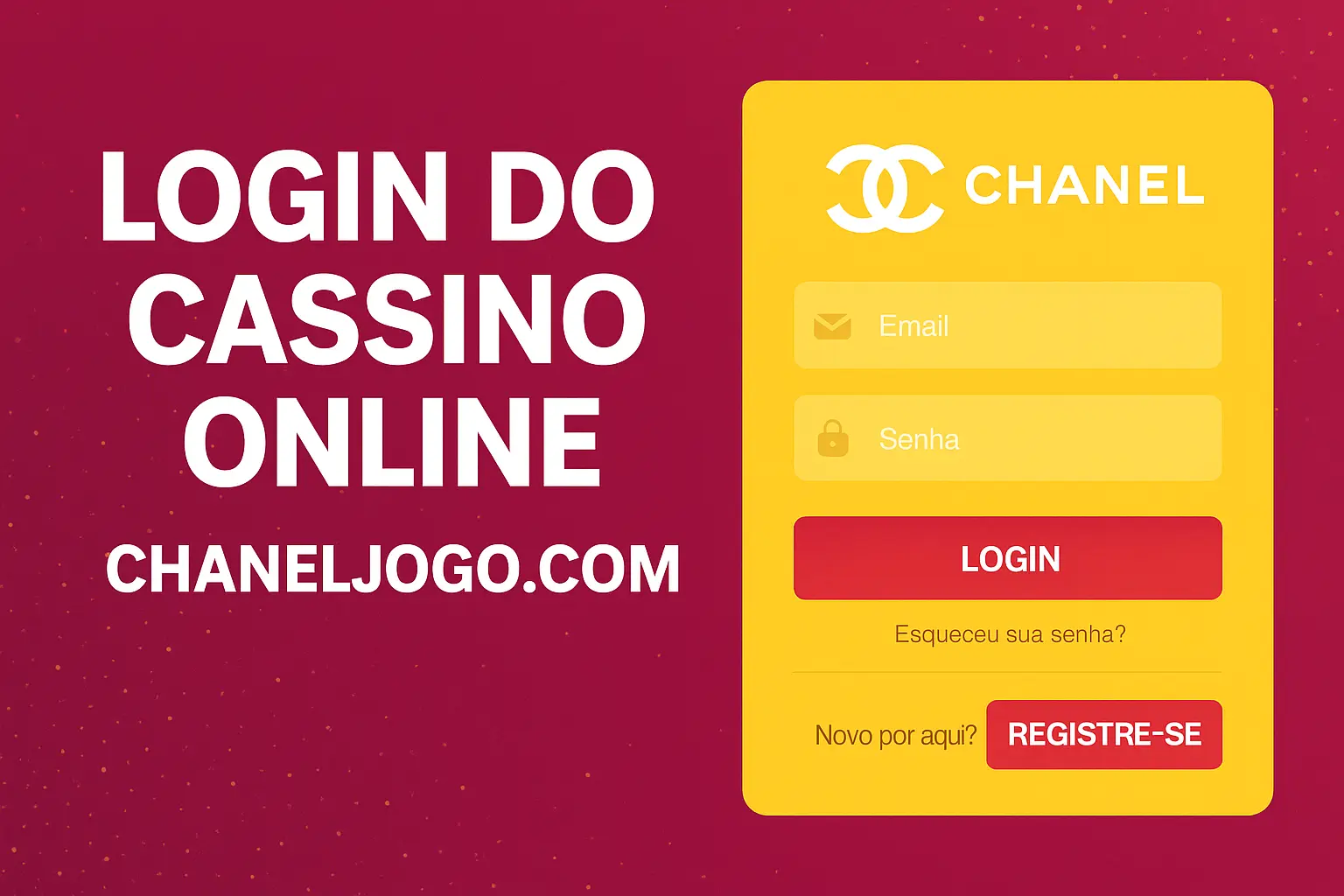 Criar uma nova Conta no plataforma CHANELJOGO.COM